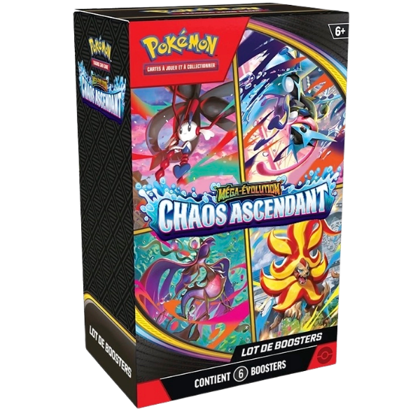 Pokémon – Bundle 6 boosters Méga-Évolution : Chaos Ascendant (FR)