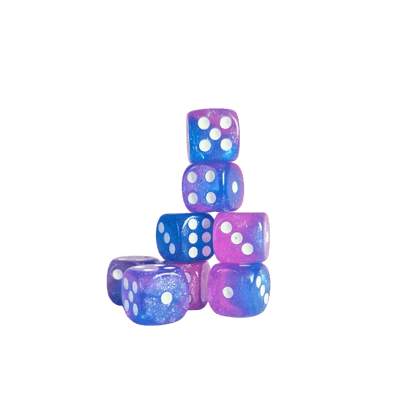 Lot de 8 dés 6 faces de 12mm avec points