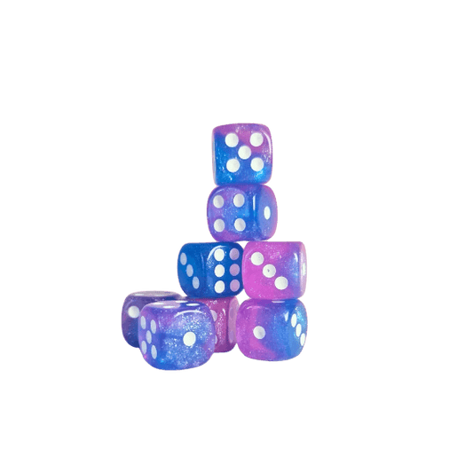 Lot de 8 dés 6 faces de 12mm avec points