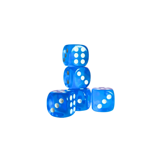 Lot de 5 dés 6 faces de 12mm avec points