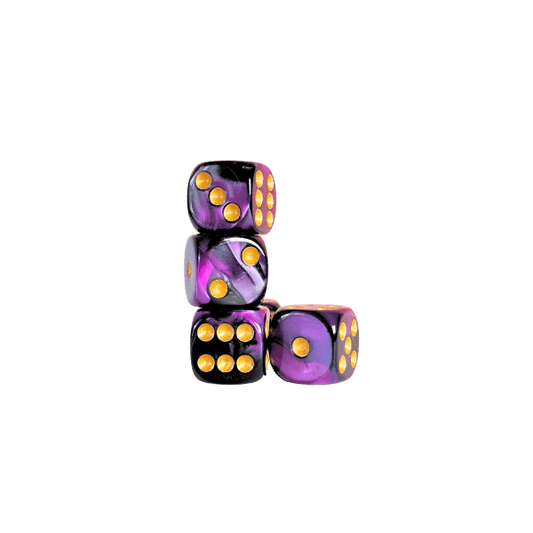 Lot de 5 dés 6 faces de 16mm avec points