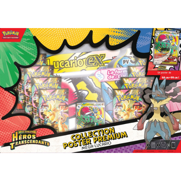 Pokémon - Collection poster Premium Méga-Évolution – Héros Transcendants – Méga-Lucario (FR)