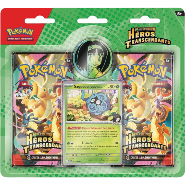 Pokémon - Duopack Méga-Évolution – Héros Transcendants : Saquedeneu d'Erika (FR)