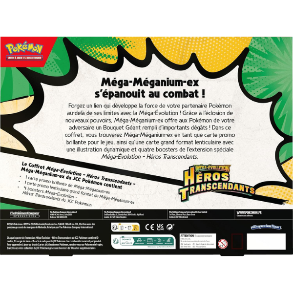Pokémon – Coffret Méga-Évolution : Héros Transcendants – Méga-Méganium-ex (FR)