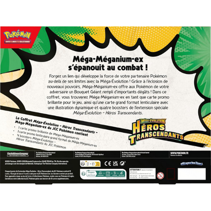 Pokémon – Coffret Méga-Évolution : Héros Transcendants – Méga-Méganium-ex (FR)