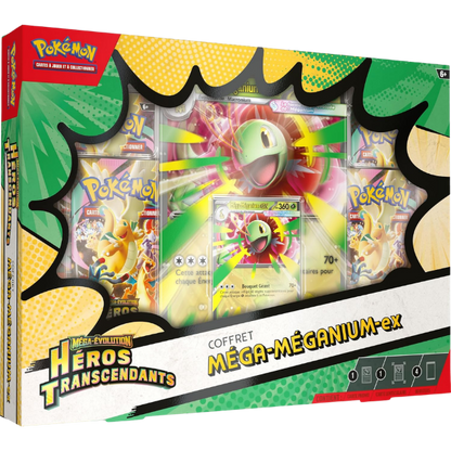 Pokémon – Coffret Méga-Évolution : Héros Transcendants – Méga-Méganium-ex (FR)