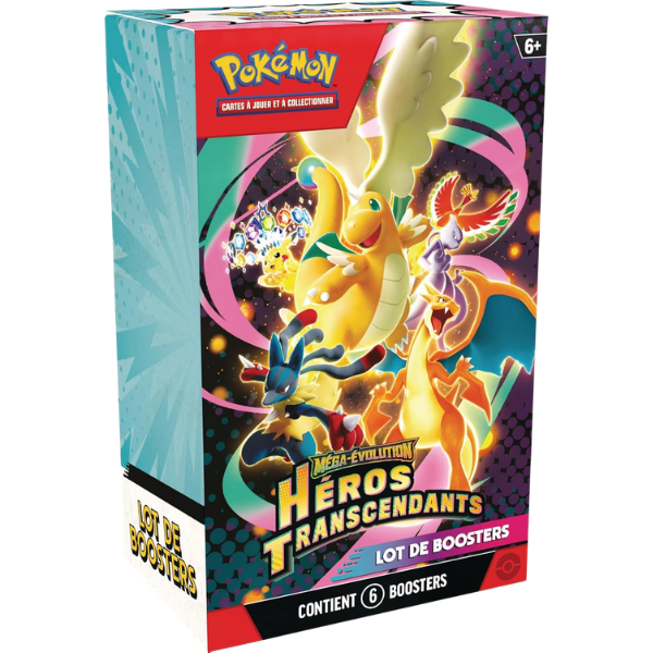 Pokémon - Bundle 6 boosters - Méga-Évolution – Héros Transcendants (FR)