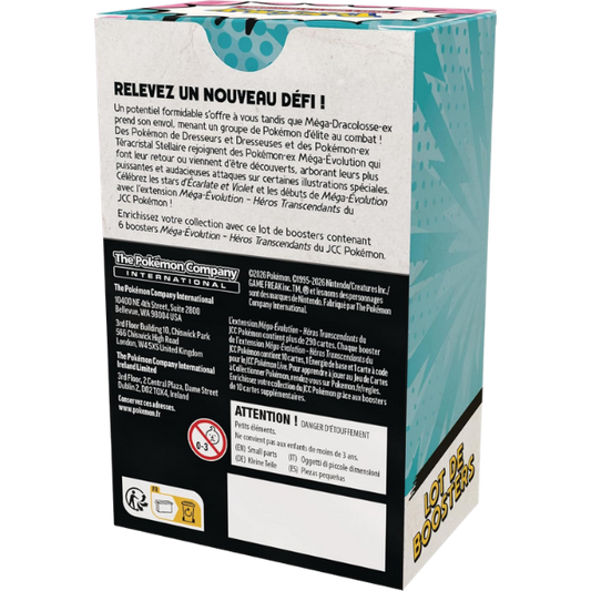 Pokémon - Bundle 6 boosters - Méga-Évolution – Héros Transcendants (FR)