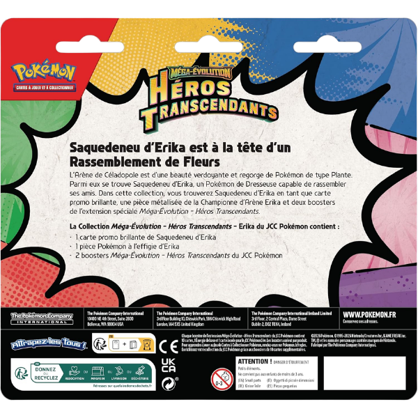 Pokémon - Duopack Méga-Évolution – Héros Transcendants : Saquedeneu d'Erika (FR)