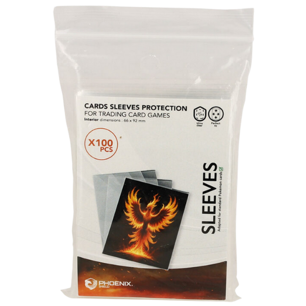 100 protège-cartes transparents souples 66×92 mm - Phoenix Shield