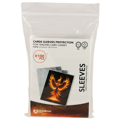 100 protège-cartes transparents souples 66×92 mm - Phoenix Shield