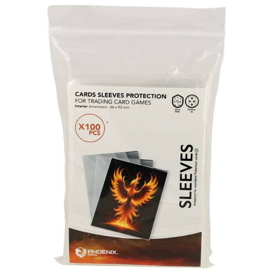 100 protège-cartes transparents souples 66×92 mm - Phoenix Shield